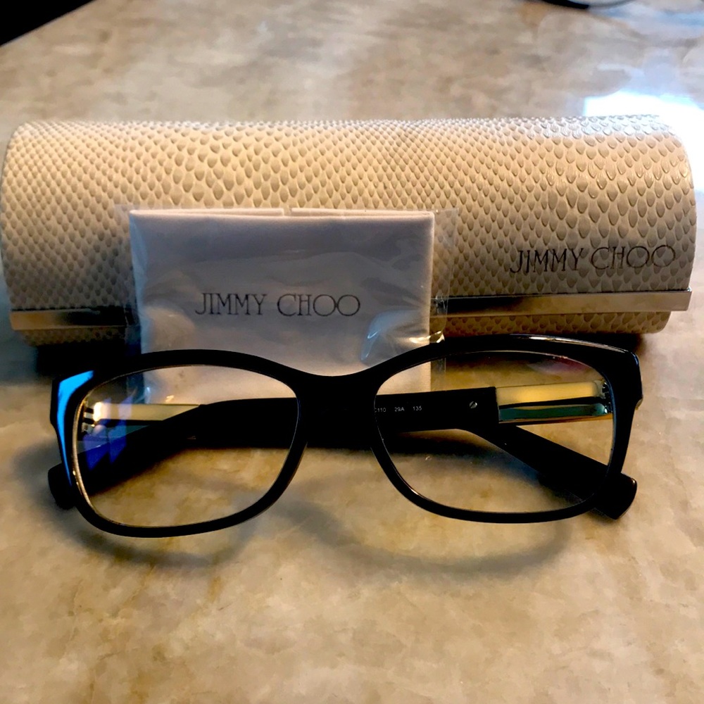 Jimmy Choo Black Women's Eyeglass Frames